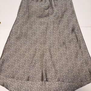 Sienna Sky Silky Black and White Leopard Midi Skirt